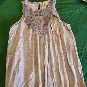 Grey Lace Detail Dress